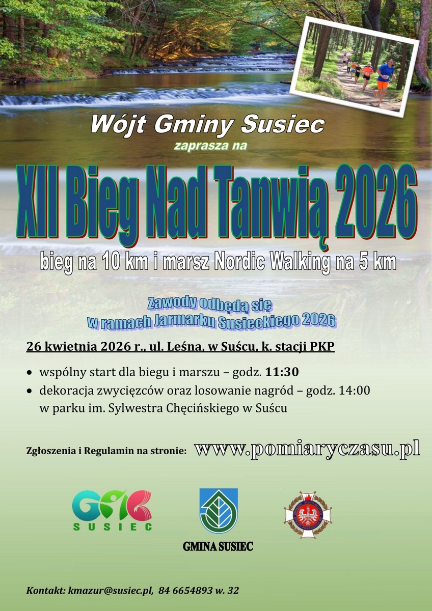 plakat xii bieg nad tanwia 26 kwietnia 2026 1