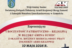 Zapraszamy na uroczystość patriotyczno-religijną w Błudku